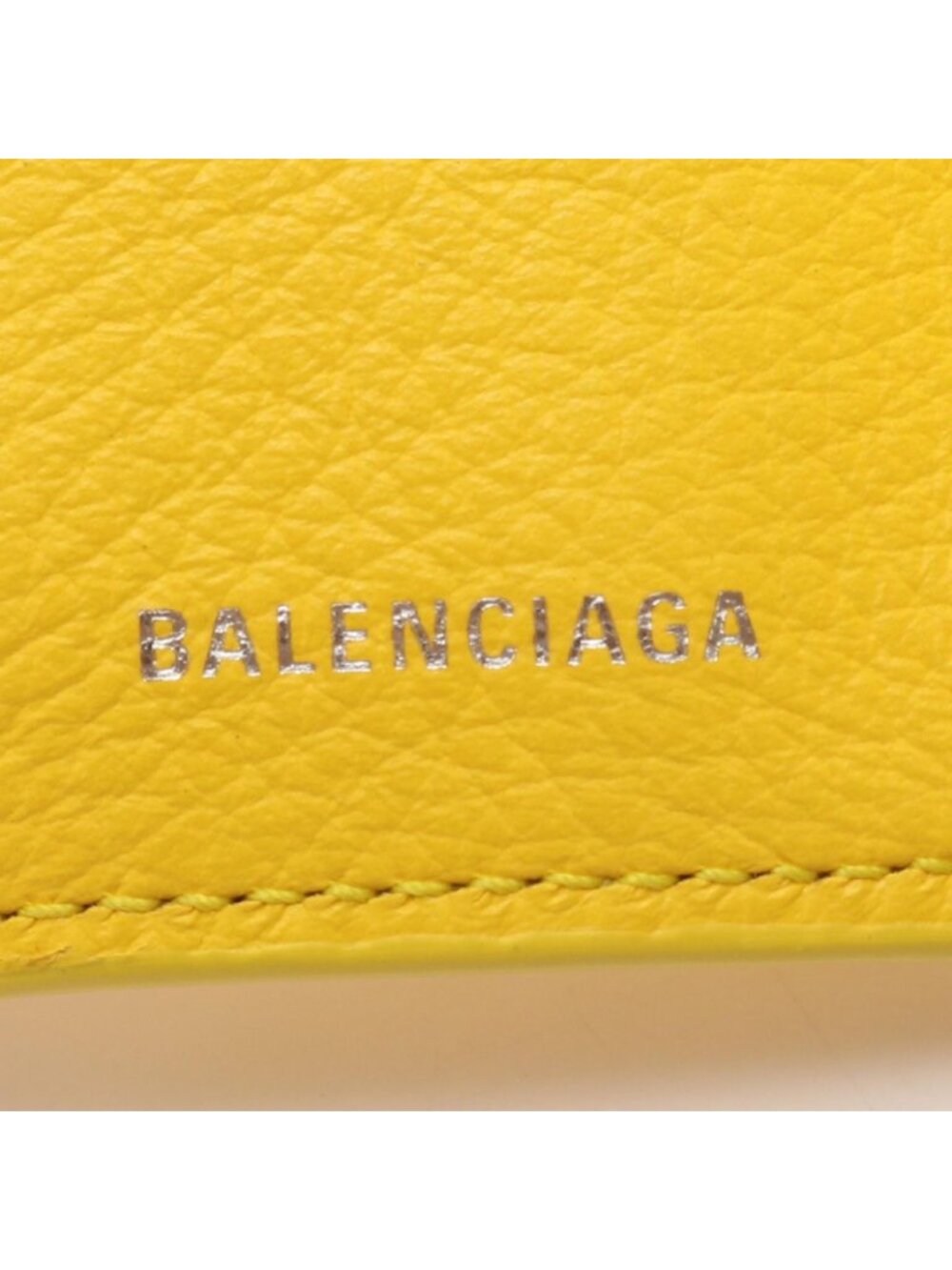 Balenciaga Trifold Wallet Paper Mini Yellow Leather Mini - Picture 5 of 8